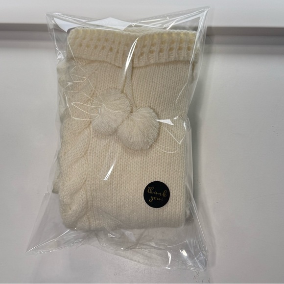 Knit Over-the-Knee Socks in Cream - Picture 2 of 2